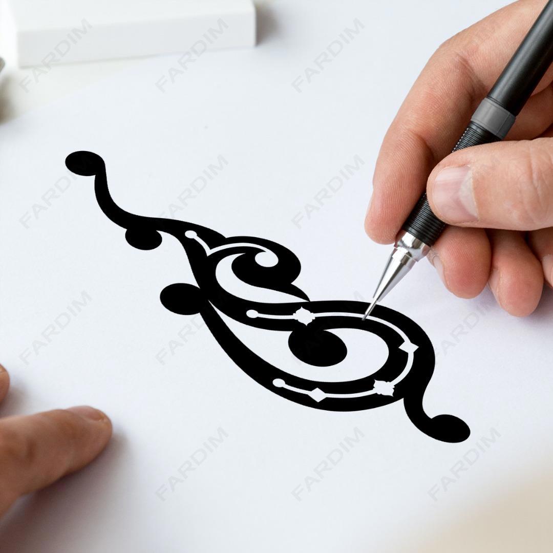 وکتور طرح نگاره گل و مرغ کد A132456